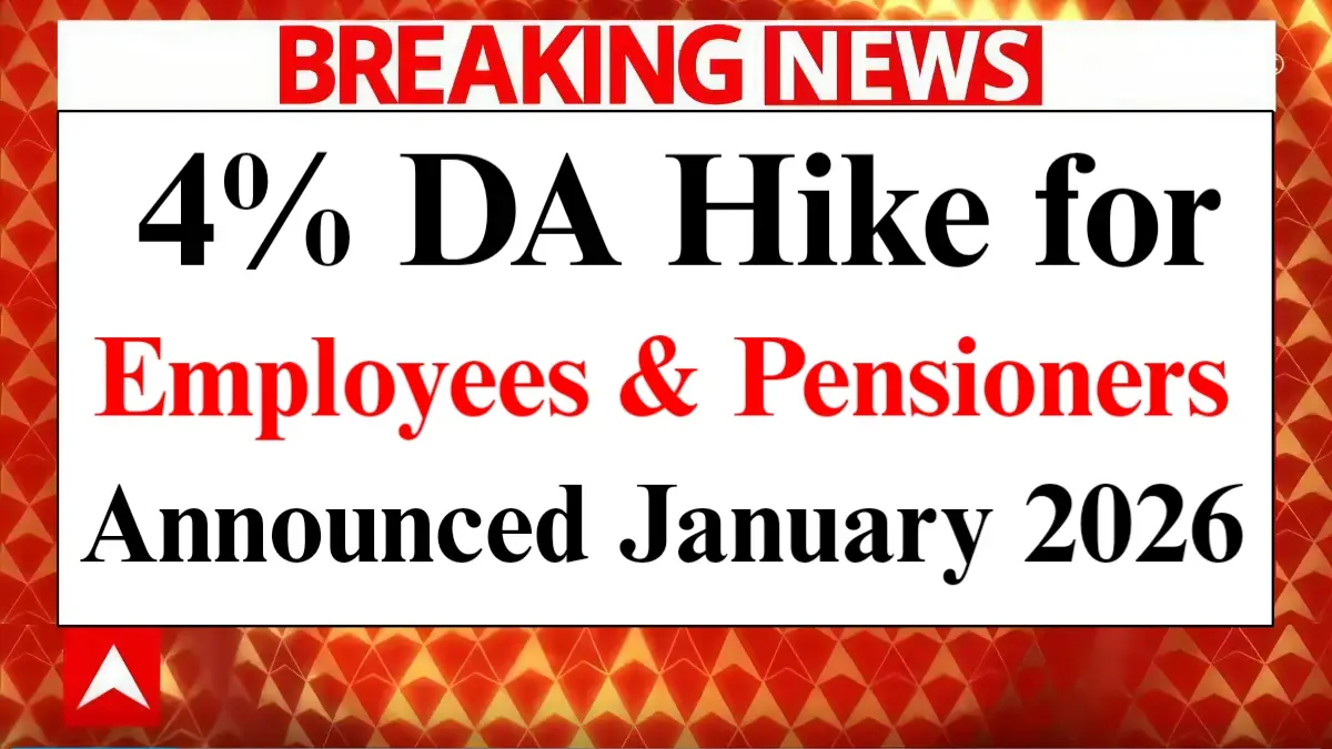 From January 2026 Big 4% DA Boost for Govt Staff & Retirees – 8th Pay Commission Details